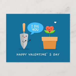 Cartão Postal De Festividades Eu Cavo Você Feliz Dia dos Namorados Engraçado   A