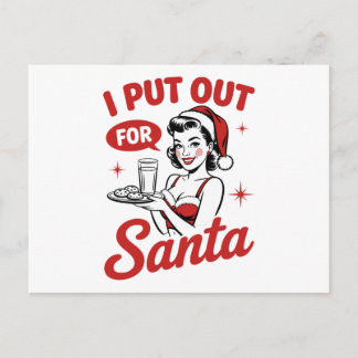 Cartão Postal De Festividades Eu Coloco Para o Papai Noel Biscoitos de Natal Lei
