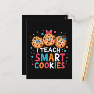 Cartão Postal De Festividades Eu Ensino Biscoitos Inteligentes Professor Volta à
