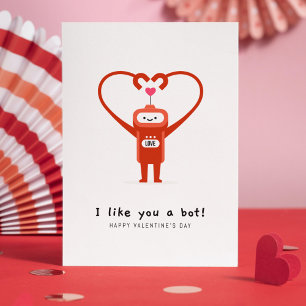 Cartão Postal De Festividades Eu Gosto De Você Um Feliz dia de os namorados De
