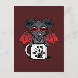 Cartão Postal De Festividades Eu Gosto do Meu Café Como Eu Gosto da Minha Magia