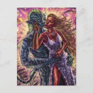 Cartão Postal De Festividades Eu me apaixonei por um monstro do mar