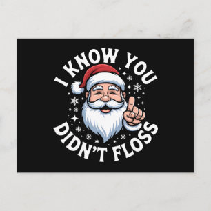 Cartão Postal De Festividades Eu Sei Que Você Não Usou Fio Dental Natal Dentista