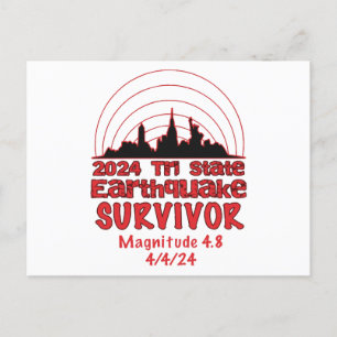 Cartão Postal De Festividades Eu sobrevivi ao Triplo Estado do Terremoto NYC 202