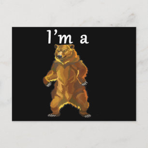 Cartão Postal De Festividades Eu sou um Urso Pardo e Ursos Marrons