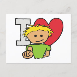 Cartão Postal De Festividades Eu Te Amo