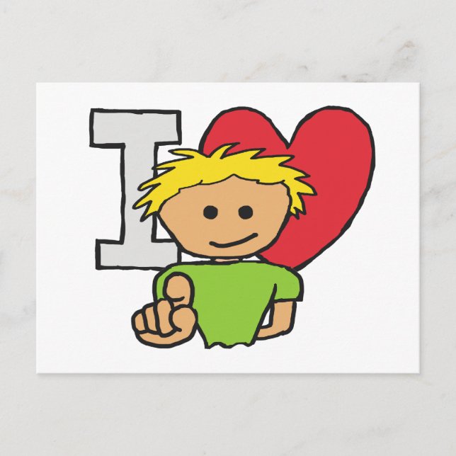 Cartão Postal De Festividades Eu Te Amo (Frente)