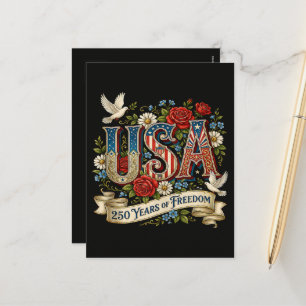 Cartão Postal De Festividades EUA América 1776-2026 250 Anos Liberdade