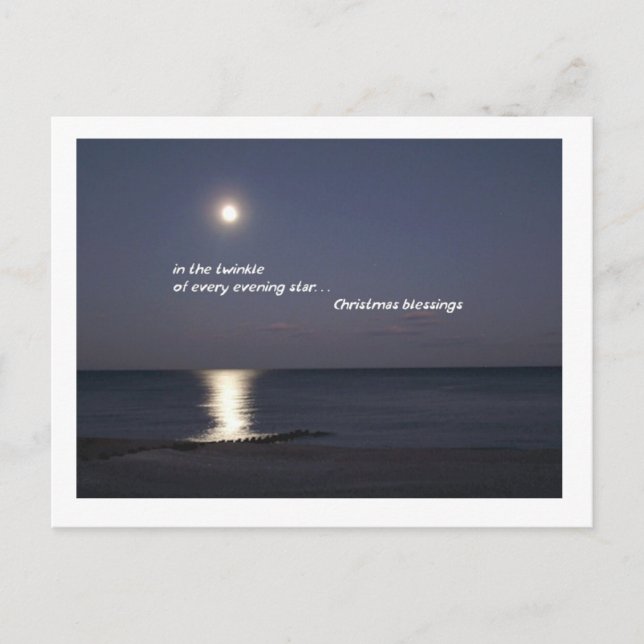 Cartão Postal De Festividades Evening Christmas Blessings (Frente)