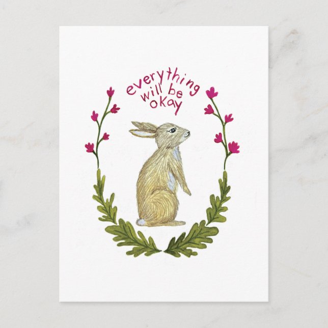 Cartão Postal De Festividades Everything Will Be Ok Postcard (Frente)