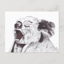 CARTÃO POSTAL DE FESTIVIDADES EXHAUSTED KOALA