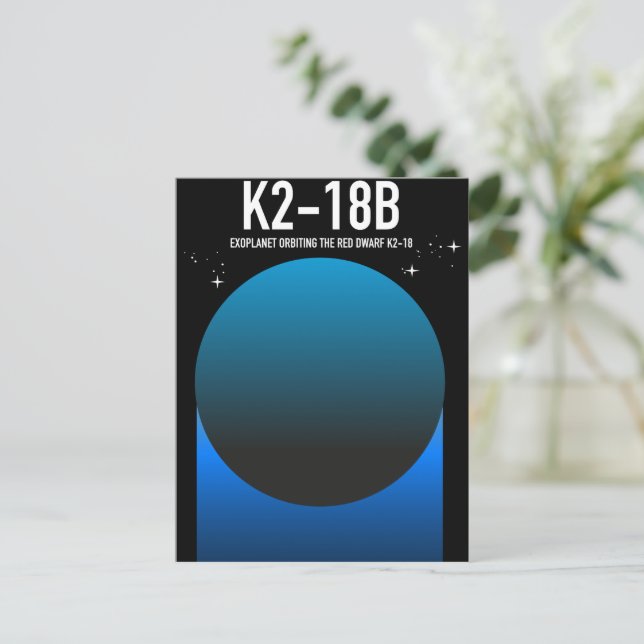 Cartão Postal De Festividades exoplaneta K2-18b (Em pé/Frente)