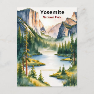 Cartão Postal De Festividades Explore o Parque Nacional de Yosemite: Majestoso d