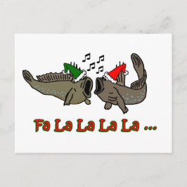 Cartão Postal De Festividades Fa La La Christmas Mudskipper Fish