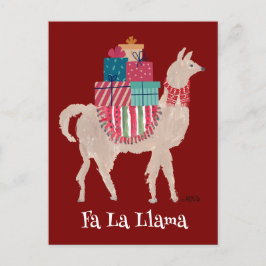 Cartão Postal De Festividades Fa La Llama — Fato Personalizado de Arte Animal