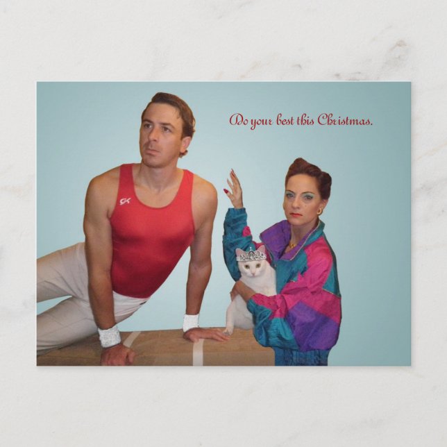 Cartão Postal De Festividades Faça o seu melhor neste Natal. (Frente)