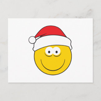 Cartão Postal De Festividades Face de Papai Noel