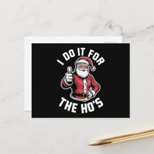 Cartão Postal De Festividades Faço isso para o Natal do Hos Papai Noel.