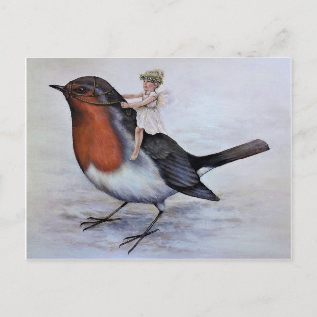 Cartão Postal De Festividades Fada de Natal (Frente)