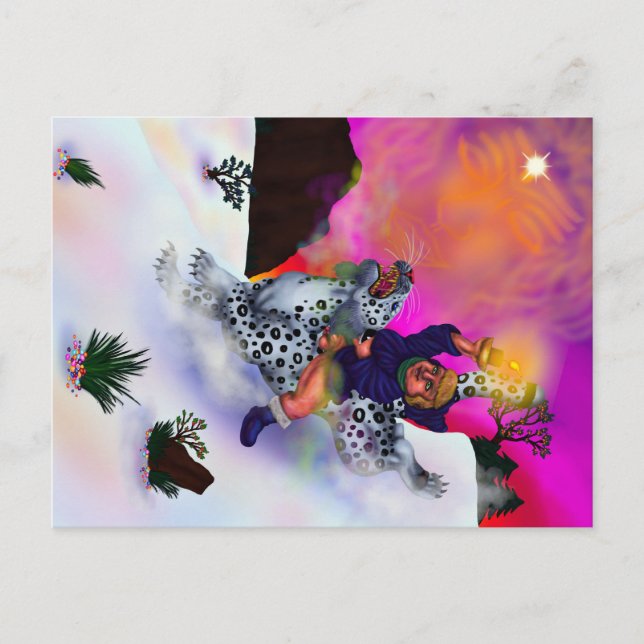 Cartão Postal De Festividades Fada Tale Fantasy Luz da Esperança Inverno da Arte (Frente)