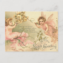 Cartão Postal De Festividades Fadas de Namorados Fiel