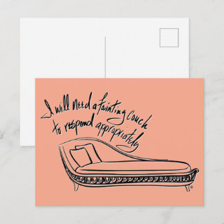 Cartão Postal De Festividades Fainting Couch