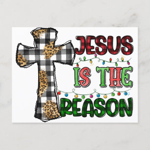 Cartão Postal De Festividades Faith Jesus é a razão do Natal