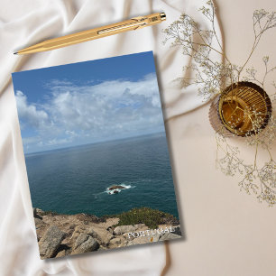 Cartão Postal De Festividades Falésias do Oceano Azul, Portugal Fotografia,Viage