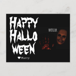 Cartão Postal De Festividades Família Moderna Simples Feliz Halloween Spooky Boo
