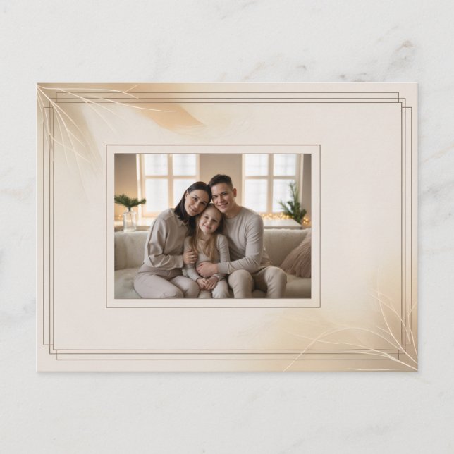 Cartão Postal De Festividades Family Photo Christmas Card (Frente)