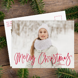 Cartão Postal De Festividades Fantasioso Natal Script Feliz Natal 2 Foto