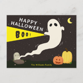 Cartão Postal De Festividades Fantasma Feliz Halloween Personalizado