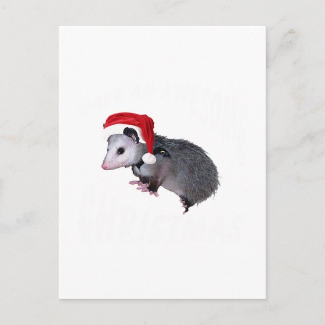 Cartão Postal De Festividades Fantástico Possum Christmas (Frente)