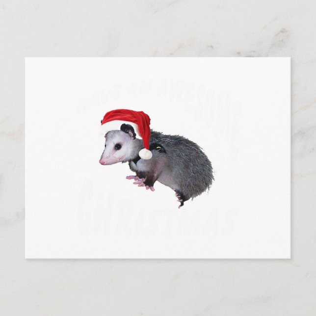 Cartão Postal De Festividades Fantástico Possum Christmas (Frente)