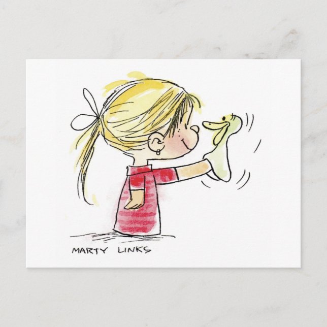 Cartão Postal De Festividades Fantoche de Páscoa EAS-010 (Frente)