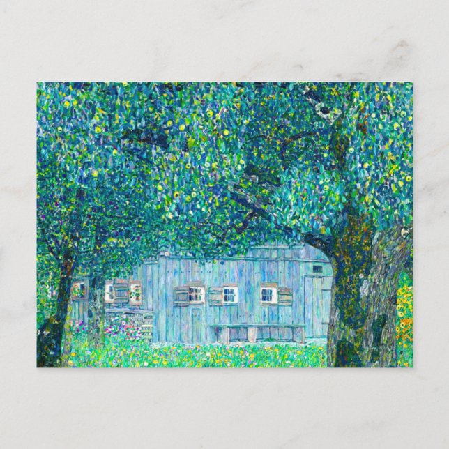 Cartão Postal De Festividades Farmhouse Gustav Klimt na Alta Áustria (Frente)