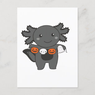 Cartão Postal De Festividades Fato de Morcego de Abóbora de Halloween Feliz para