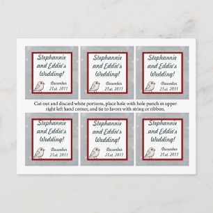 Cartão Postal De Festividades Favorecer Etiquetas Árvore Branca de Natal