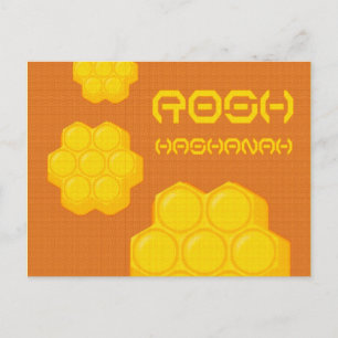 Cartão Postal De Festividades favos de mel de rosh hashanah
