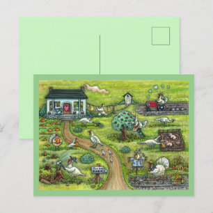 CARTÃO POSTAL DE FESTIVIDADES FAZENDA DA TURQUIA, PAÍS HUMOSO QUE AGRADECE AVES