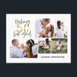 Cartão Postal De Festividades Fazer 50 parece bom aniversário com fotos tiradas<br><div class="desc">convite de aniversário multifoto 50th</div>