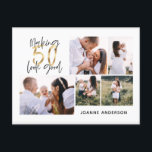 Cartão Postal De Festividades Fazer 50 parece um bom aniversário com fotos tirad<br><div class="desc">convite de aniversário multifoto 50th</div>