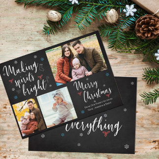 Cartão Postal De Festividades Fazer de Colagem de Fotografias Personalizado 3 Br