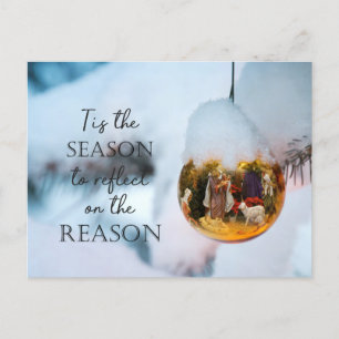 Cartão Postal De Festividades Fé Cristã Motivo da Natividade para a Foto da Époc