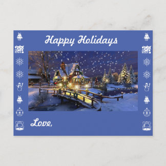 Cartão Postal De Festividades Félicias Festivas e Personalize com seus nomes