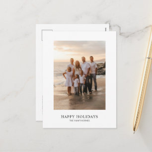 Cartão Postal De Festividades Felicidade de Foto Minimalista Moderna Personaliza