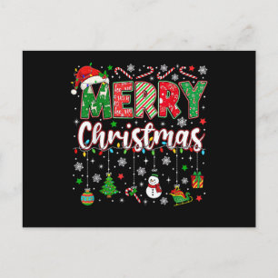 Cartão Postal De Festividades Felicidades Natal Chapéu Vermelho do Papai Noel Re