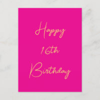 Feliz 16.º aniversário Sessenta e seis Dourados ro
