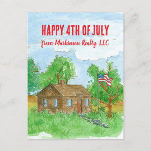 Cartão Postal De Festividades Feliz 4 de julho do Realtor Flag Custom