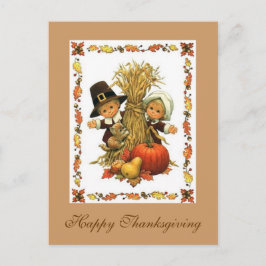 Cartão Postal De Festividades Feliz Ação de Graças